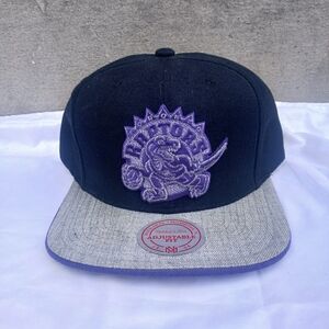 Toronto Raptors Mitchell & Ness Black and Gray Cap, Vince Carter Labeled